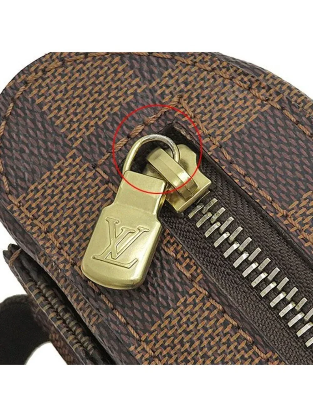 Louis Vuitton Belt Bag Damier Geronimos Canvas Ebene Gold